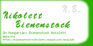 nikolett bienenstock business card